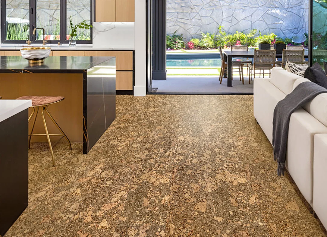 Rococo - 1/2" (12mm) - Cork Floating (FRoco12) rococo forna cork flooring living room natural colour