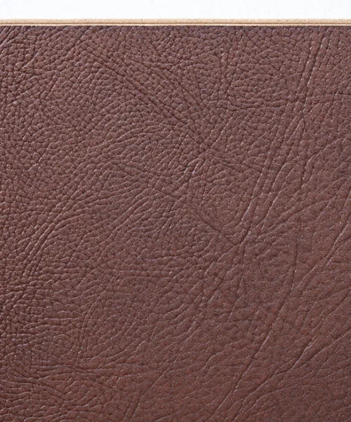 Chestnut – 3/8” (9.5mm) – Swiss Leather Flooring (LChsnt9.5) Chestnut Swiss Real Leather Flooring featuring a rich brown genuine leather surface with authentic leather grain texture and luxurious Swiss-engineered construction.