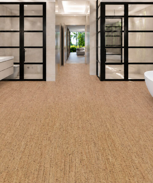 Silver Birch natural cork flooring silver birch bathroom