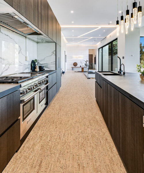 silver birch forna cork floo tiles reduce noise easy installation green design kitchen