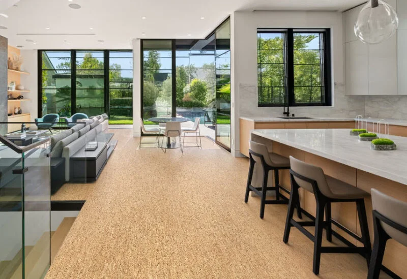 silver birch uniclic cork floors modern kitchen living room for allergies
