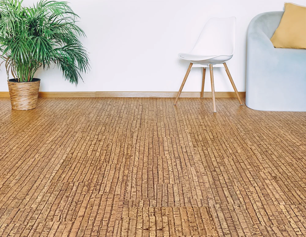 Sisal - 1/2" (12mm) - Cork Floating (FSi12) sisal forna cork flooring green interior Allergen-free flooring
