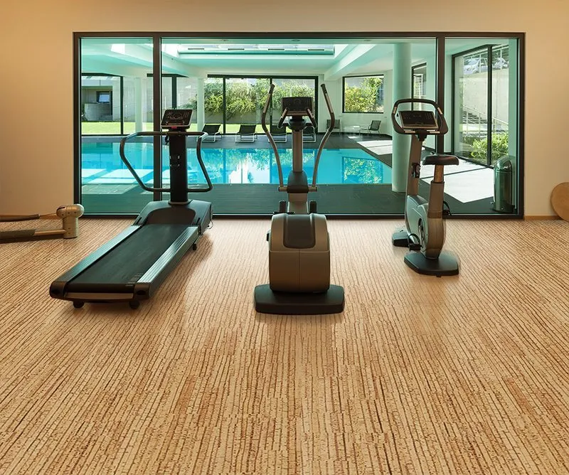 Why cork flooring is the best choice for a gym sisal forna cork flooring interior gym of a modern house with spa