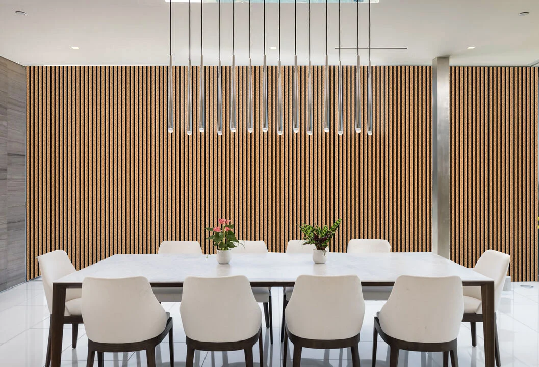 Slat Dark Natural - 43/64" (17mm) - 3D Cork Wall Panels (WSDN17) Slat Dark Natural - 43/64” (17mm) - 3D Cork Wall Panels (WSDN17) - 3D Cork Wall and Ceiling Panels with MDF flooring pro...