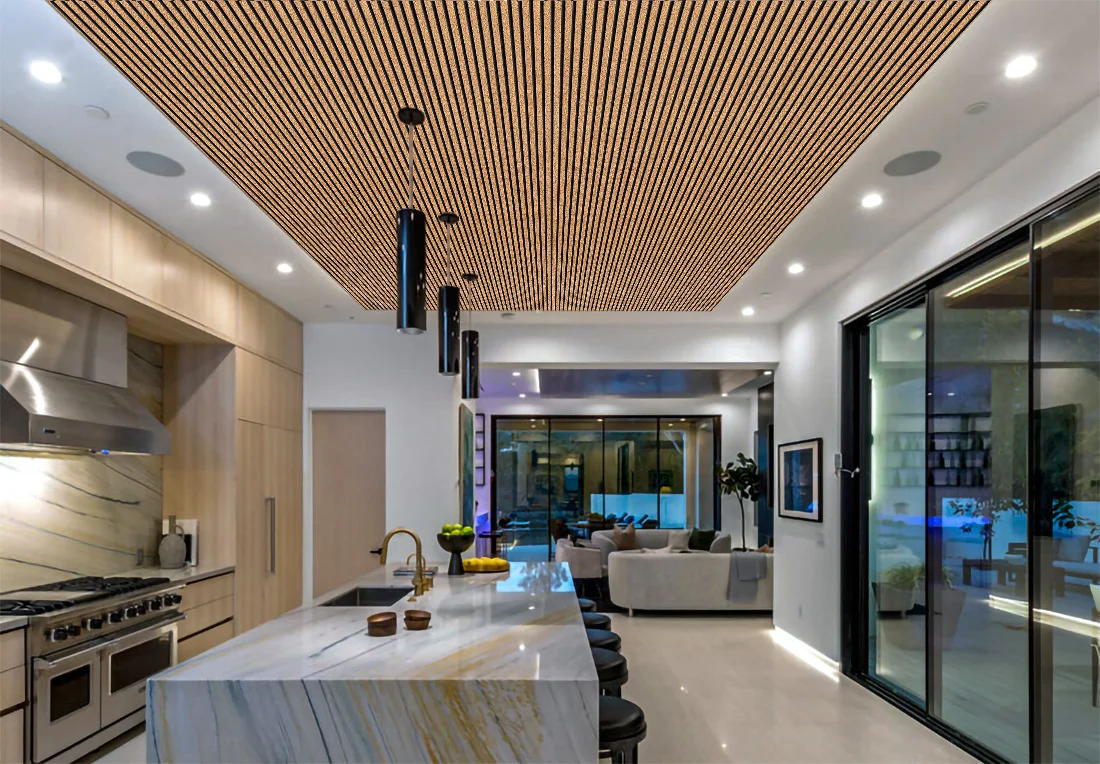 Slat Dark Natural - 43/64" (17mm) - 3D Cork Wall Panels (WSDN17) Slat Dark Natural - 43/64” (17mm) - 3D Cork Wall Panels (WSDN17) - 3D Cork Wall and Ceiling Panels with MDF flooring det...