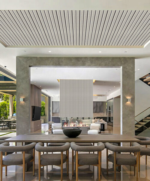 Slat Perla 43/63” (17mm) 3D Acoustic Cork Wall Panels (WSP17) - 3D Cork Wall and Ceiling Panels with MDF flooring detail...