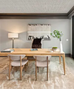 Slat Perla 43/63” (17mm) 3D Acoustic Cork Wall Panels (WSP17) - 3D Cork Wall and Ceiling Panels with MDF flooring detail...