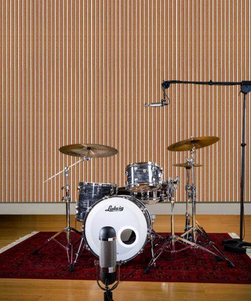 Slat White Natural - 43/64" (17mm) - 3D Acoustic Cork Wall Panels (WSWN17) - 3D Cork Wall and Ceiling Panels with MDF flo...