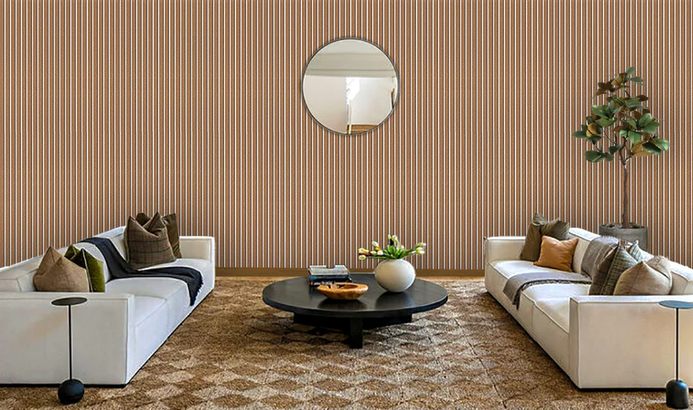 Slat White Natural 43/64_ (17mm) 3D Acoustic Cork Wall Panels (WSWN17) Slat White Natural - 43/64" (17mm) - 3D Acoustic Cork Wall Panels (WSWN17) - 3D Cork Wall and Ceiling Panels with MDF flo...