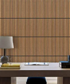 slatwall dark natural 3D acoustic cork wall panels
