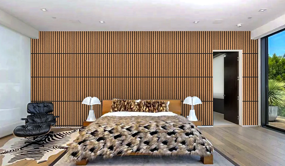Slatwall Dark Natural 43/64” (17mm) 3D Acoustic Cork Wall Panels Slatwall Dark Natural 43/64” (17mm) 3D Acoustic Cork Wall Panels - 3D Cork Wall and Ceiling Panels with MDF flooring det...