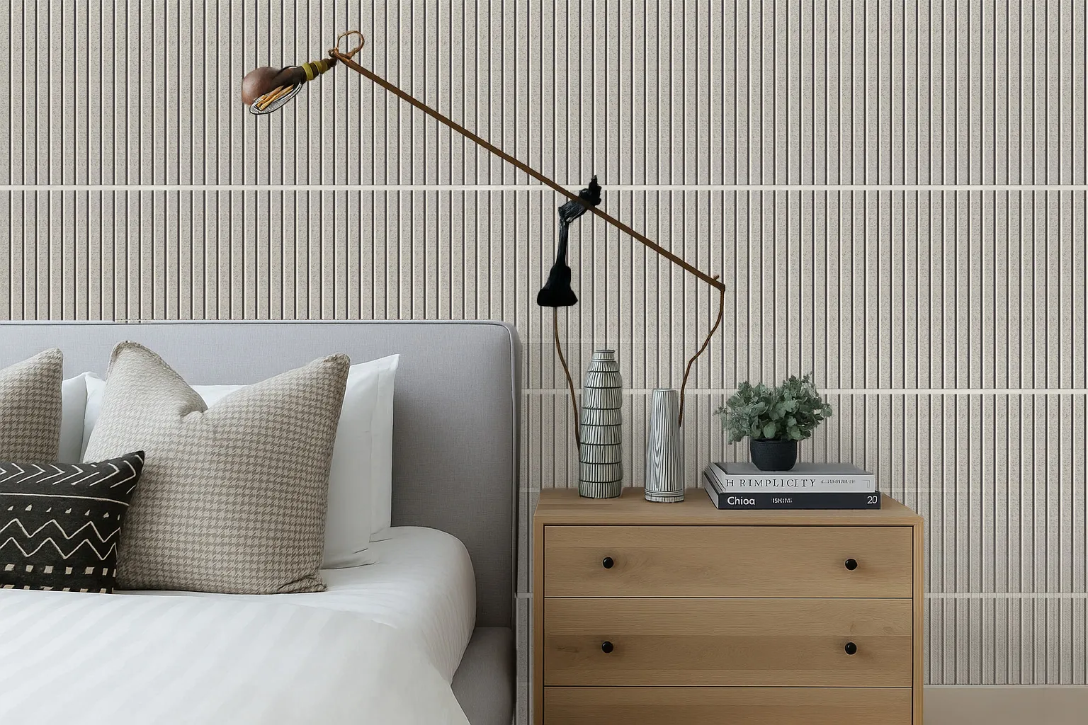 Slatwall Perla 43/64” (17mm) 3D Acoustic Cork Wall Panels (WSwP17) Slatwall Perla – 17mm (43/64″) (3D Panel)