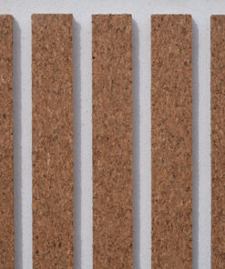 Decorative cork slat wall panels provide natural beauty, acoustic performance, and sustainable interior wall design.
