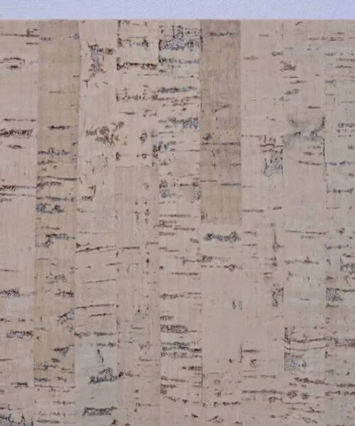 Stratum Swiss Real Cork Floating Flooring featuring natural light cork texture with authentic bark patterns and warm beige tones for eco-friendly residential and commercial interiors.