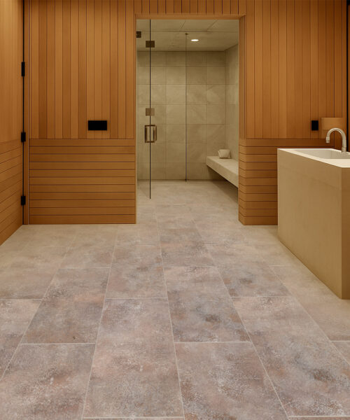 sunlit stone techalate swis basement bathroom waterproof flooring