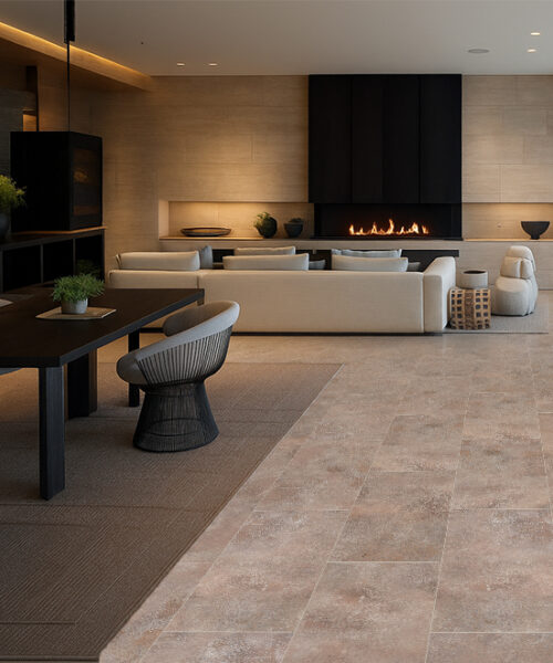 Sunlit Stone - 19/64" (7.5mm) - Swiss Techslate (MSunSt7.5) sunlit stone techalate swiscement-based flooring Indoor waterproof fioors. scratch-resistant commercial flooring
