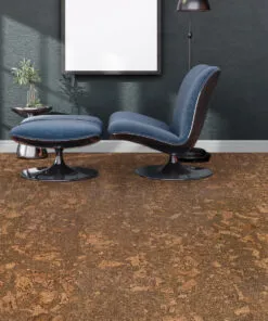 tasmanian burl cork flooring in a home office create a comfortable and eco-friendly workspace