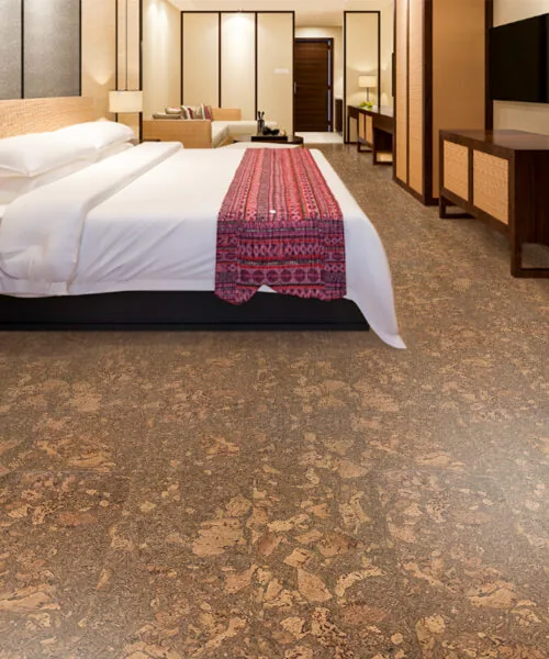 tasmanian burl forna cork floor eco friendly floor bedroom walk in closet