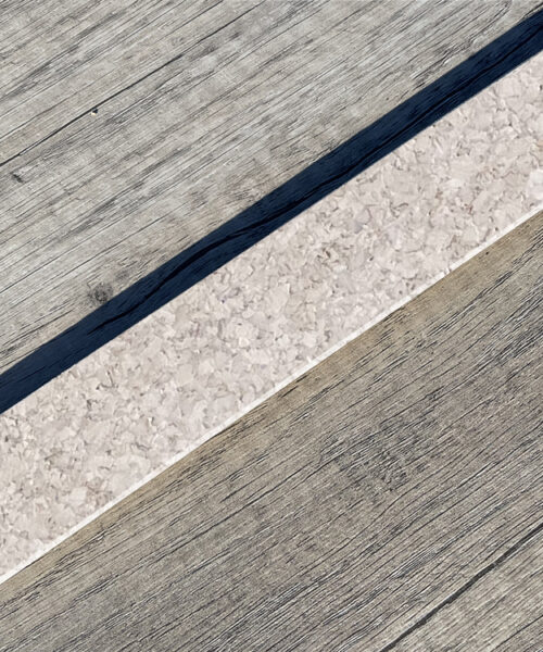 Salami – 1/2 Inch (12mm) – Cork Floating T-Molding (900mm Long) (TSal12) (Special Order) - Transition flooring detail ...