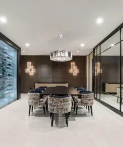 terrazzo white cork flooring sustainable wine cellar floor