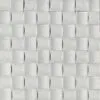 Wave white 3D acoustic cork wall panels.