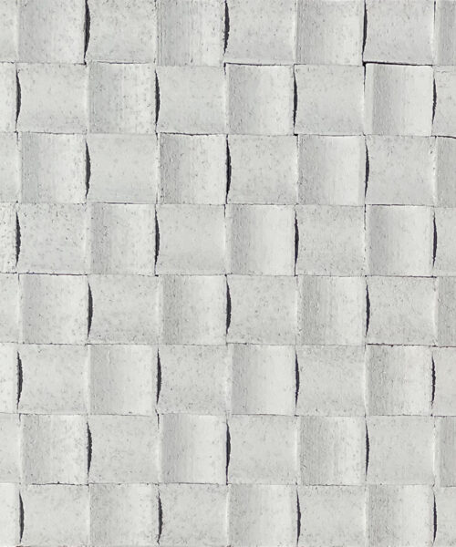 Wave White - 25/32” (20mm) - 3D Cork Wall Panels (WWWh20) - 3D Cork Wall and Ceiling Panels with MDF flooring detail view