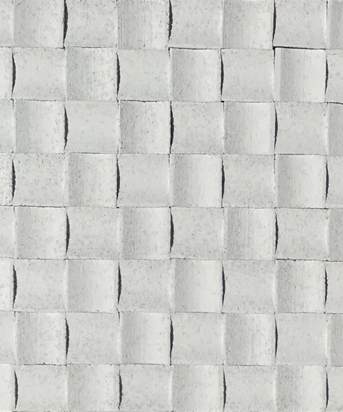 Wave White - 25/32” (20mm) - 3D Cork Wall Panels (WWWh20) - 3D Cork Wall and Ceiling Panels with MDF flooring detail view