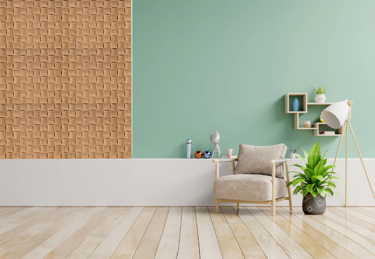 Wave Wood 25/32” (20mm) 3D Acoustic Cork Wall Panels (WWWo20) wave wood 3D acoustic wall tiles