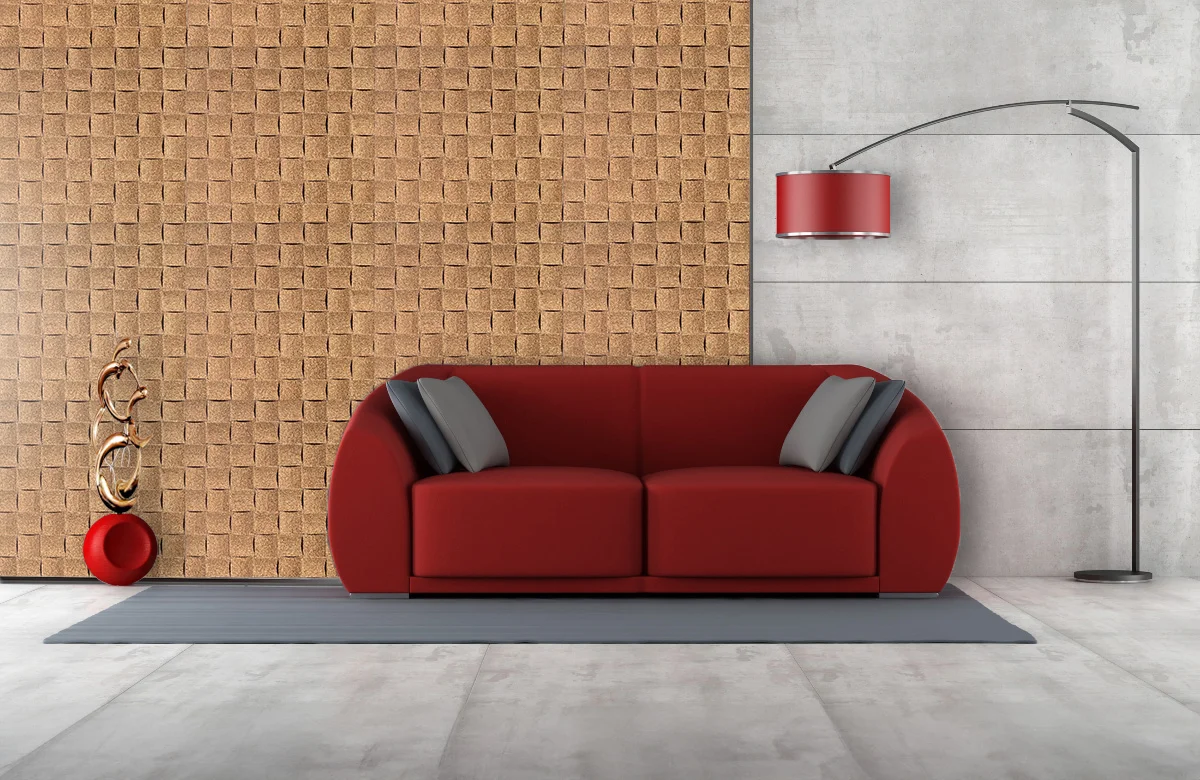 Wave Wood 25/32” (20mm) 3D Acoustic Cork Wall Panels (WWWo20) wave wood 3d acoustic cork sound diffuser wall panels