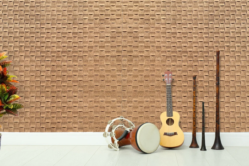 Wave Wood 25/32” (20mm) 3D Acoustic Cork Wall Panels (WWWo20) Wave Wood – 20mm (25/32″) (3D Panel) - Image 3