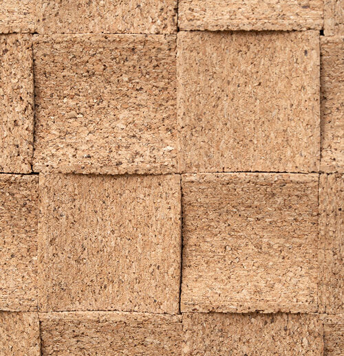 Wave Wood 3D Acoustic Cork Wall Panel with natural cork texture for sound absorption and decorative wall applications