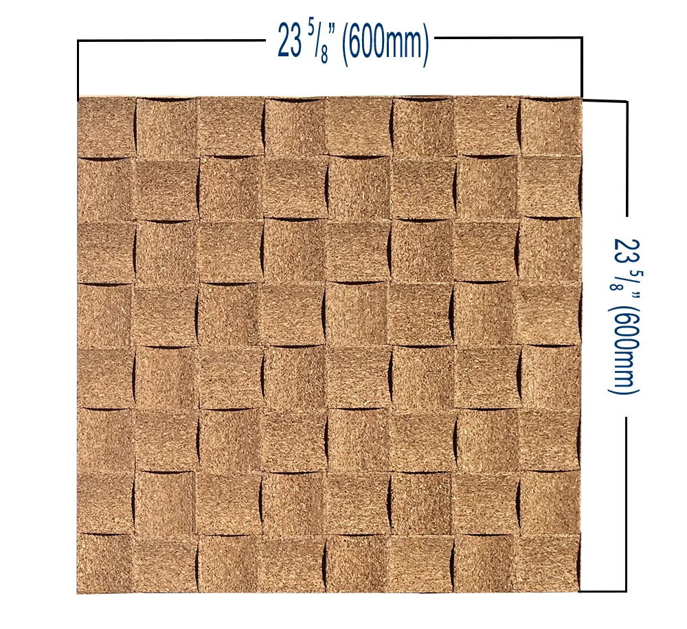 Wave Wood 25/32” (20mm) 3D Acoustic Cork Wall Panels (WWWo20) Wave Wood 25/32” (20mm) 3D Acoustic Cork Wall Panels (WWWo20) - 3D Cork Wall and Ceiling Panels with MDF flooring detail...