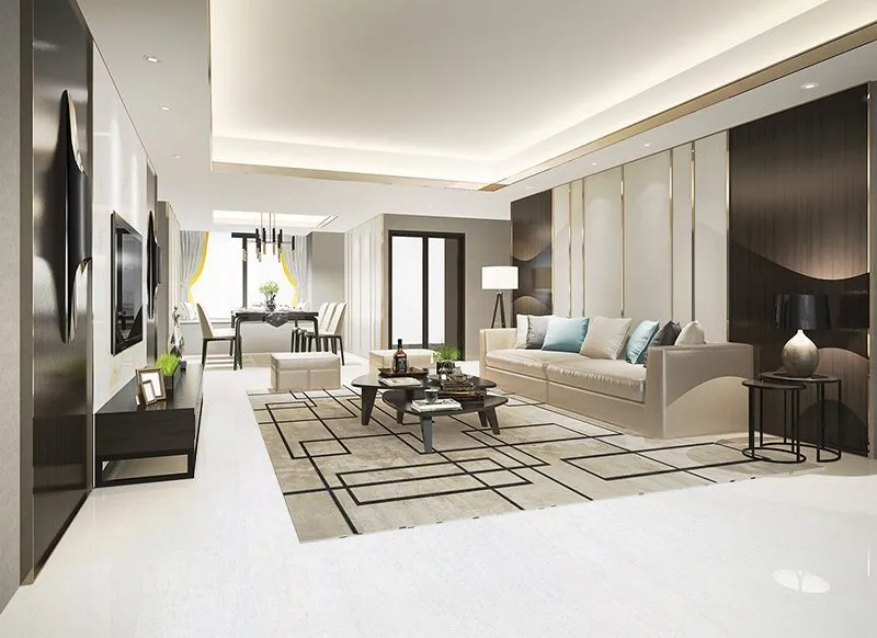 White Bamboo - 1/2" (12mm) - Cork Floating (FWB12) white bamboo forna cork floors architectural interior open concept apartment high