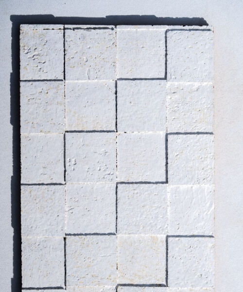 white cubes 3D white natural cork wall tiles acoustic