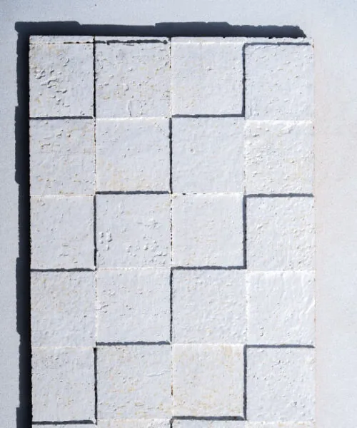 white cubes 3D white natural cork wall tiles acoustic