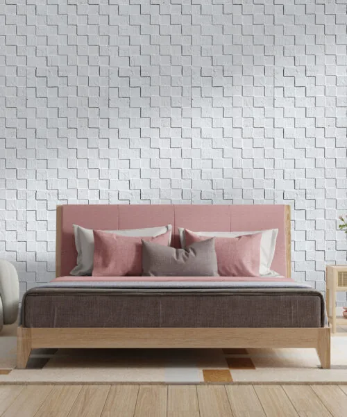 White Cubes - 25/64" (10mm) - Cork Wall Tile (WWCu10) - Textured Wall and Ceiling Cork flooring product image