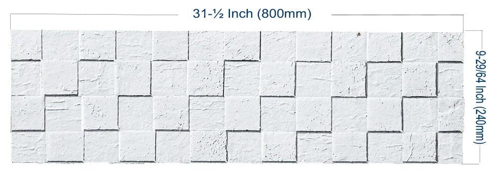 White Cubes - 25/64" (10mm) - Cork Wall Tile (WWCu10) - Textured Wall and Ceiling Cork flooring detail view