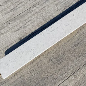 White leather cork flooring t molding transition threshold.