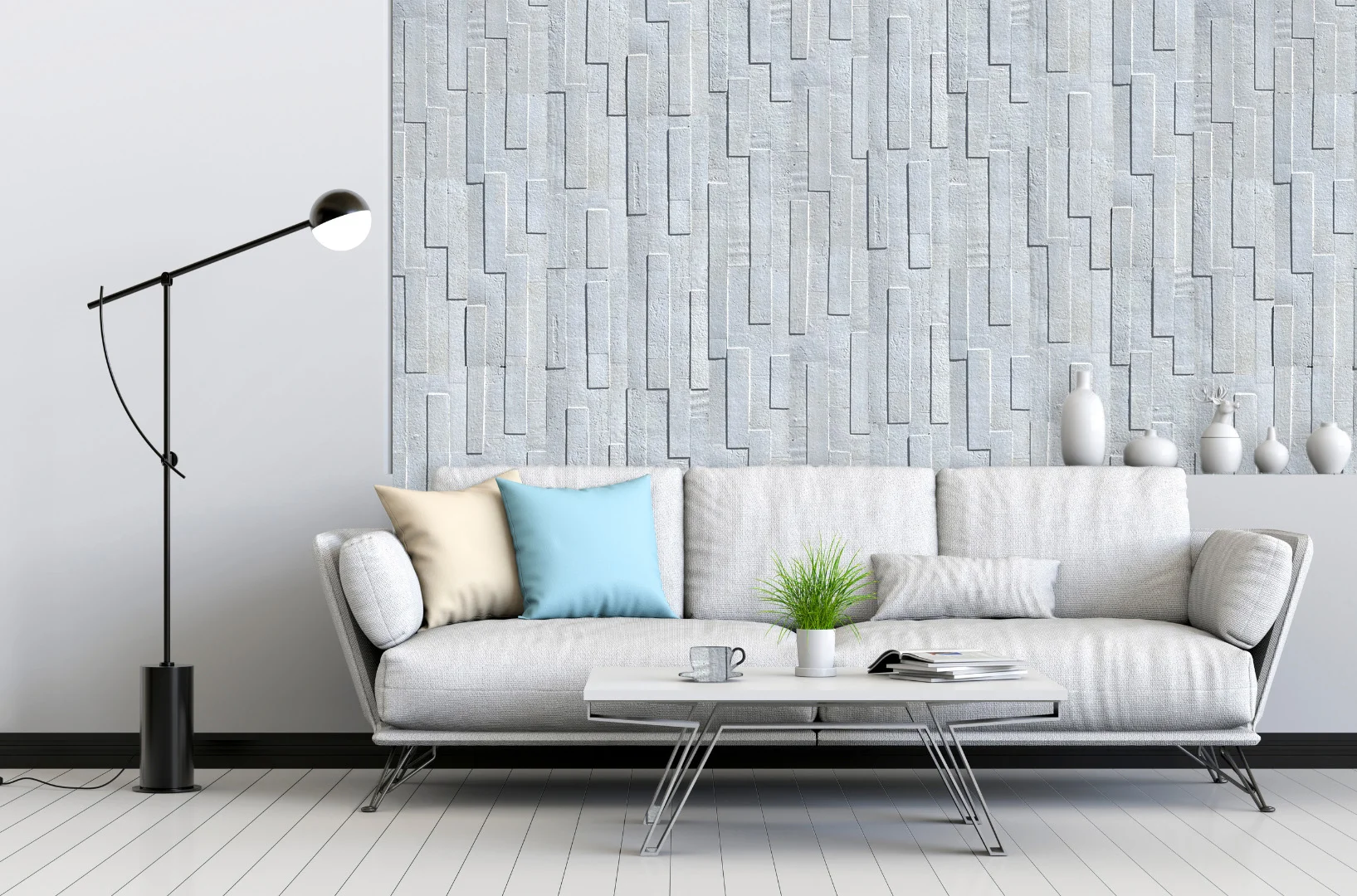 Whitewash Brick - 9/32" (7mm) - Cork Wall Tile (WWwBr7) Whitewash Brick – 7mm (9/32″) (Wall Tile) - Image 6