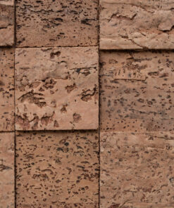 Wood Cubes 3D Acoustic Cork Wall Panels featuring natural cork texture for decorative feature walls, sound absorption, and modern interior design.