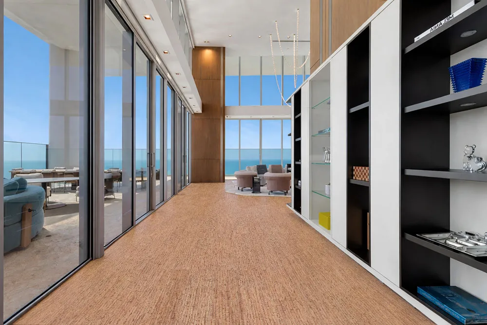 Woodflow - 1/2" (12mm) - Cork Floating (FWof12) Modern corridor with Woodflow cork flooring